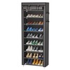 Calmootey 9 Tier Shoe Rack Organizer,Portable Shoe Shelf with Nonwoven