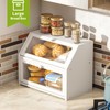 BMOSU Farmhouse Bread Box for Kitchen Countertop Bread box Double