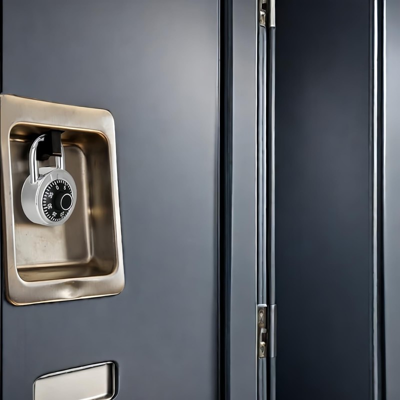Standard Dial Combination Lock, 3-Digit Combination for Keyless Access, 50