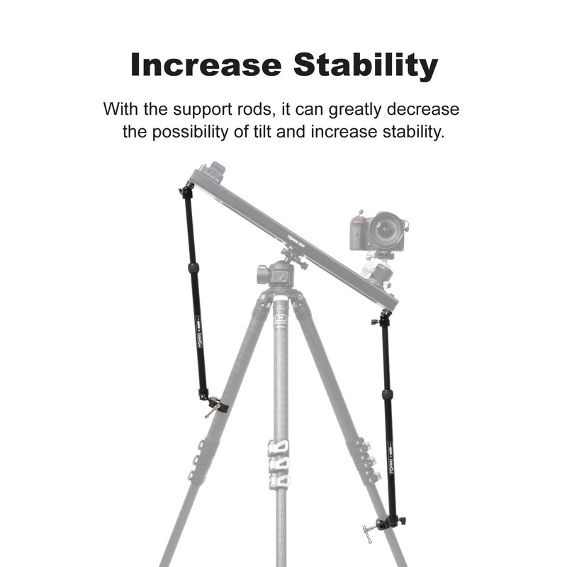 Accsoon Camera Slider Support Arm(2 Arms in), Adjustable Tripod Stability