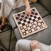 GOTHINK Wooden Chess, Checker, and Backgammon 3 in 1 Board