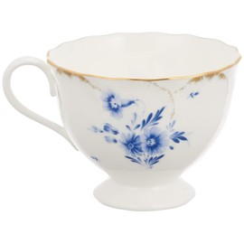 Narumi 52035-20379 Cup and Saucer Set, Fiorista, 7.8 fl oz (200 cc), Blue, Floral Pattern, Cute, Stylish, Elegant, Elegant Design, Pair of Tea and Coffee, Wedding Gift, Respect for the Aged Day, Gift Box Included