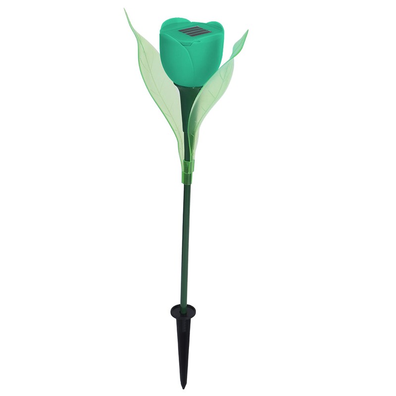 4Pcs Outdoor Solar Power Tulip LED Flower Light Waterproof Garden