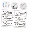 TEHAUX Easy Peel Paste PVC Wall Sticker Inspiring Sentences Alphabet