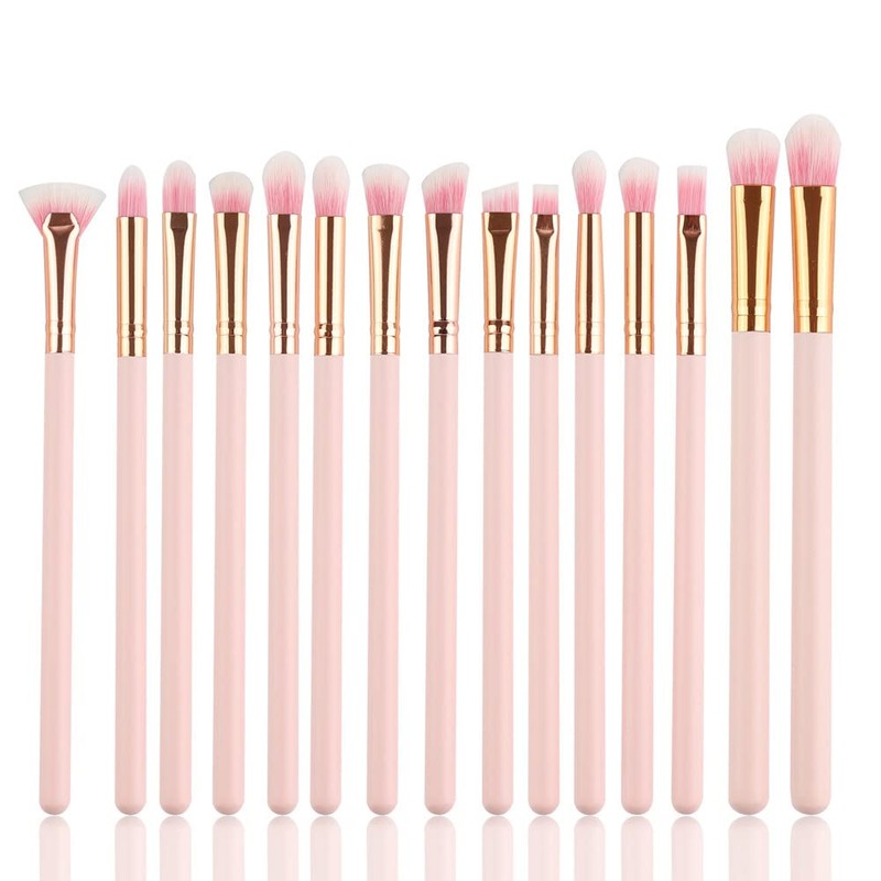Juego de 15 brochas de maquillaje para sombra de ojos,