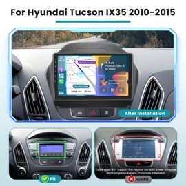 5G WiFi Car Stereo for Hyundai Tucson IX35 2010 2011 20112 2013 2014 2015, 10.1 Inch IPS HD Touch Screen Car Radio for Tucson IX35 Wireless CarPlay Android Auto 2G Ram 64G ROM