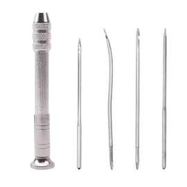 Leather Craft Needles Leather Tool Set, 4 Needles, Thousand Threads, Switchable, Interchangeable, Needles, Sewing, Leather Sewing Tools, Shoe Repair, Round Hole Needle, Straight Needle, Curved Needle,