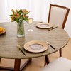 Romanstile Round Vinyl Tablecloth, 100% Waterproof Heavy Duty Elastic Fitted