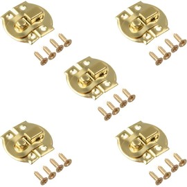 Yinpecly 20PCS Box Buckle Latches Catch Toggle Hasp 0.83" x 0.79"Gold for Jewelry Case Vintage Box Wooden Case Hasp Lock Latch