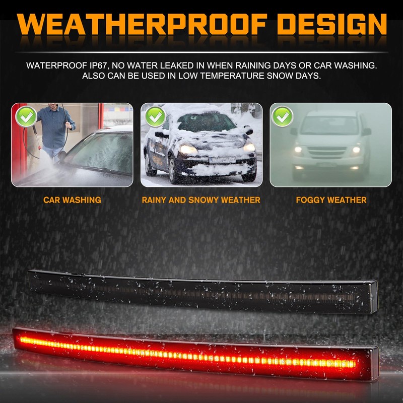 Gempro Rear Bumper Reflector Lights for 2014-2019 Chevy Corvette C7