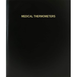 BookFactory Medical Thermometers Log Book/Journal/Logbook - 120 Page, 8.5''x11'', Black Hardbound (XLog-120-7CS-A-L-Black(Medical Thermometers Log Book))