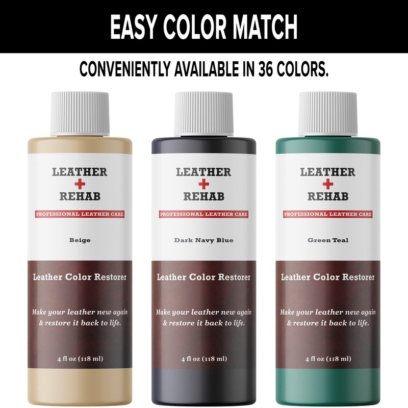 Leather Color Restorer - Dark Gray - Repair Couch, Furniture,