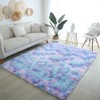 Aexpath Soft Tie-dye Rugs for Bedroom Living Room, Colorful Fluffy