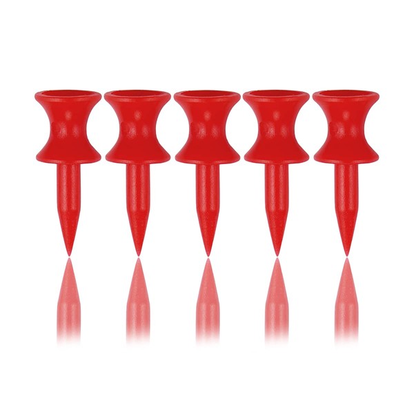Zivisk Red Golf Tees Plastic 32MM 100 Count Small Castle Golf Tees 1 1/4 inch