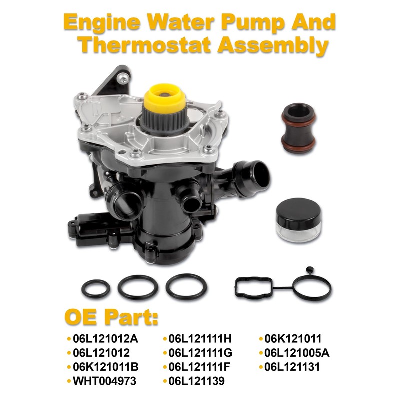 06L121012A Electric Water Pump Thermostat Assembly Coolant Pump With Gaskets