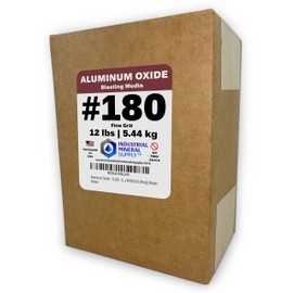 Aluminum Oxide - 12 LBS - Sand Blasting Abrasive Media for Sandblasters, Sandblast Guns and Blast Cabinets (#180 Grit (Fine))