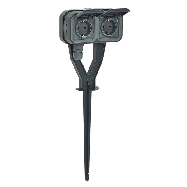 LEGRAND, Plexo New 2-Way Protective Contact Socket with Garden Stake,