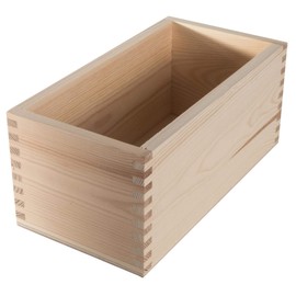 Rectangular Wooden Open Container Display Box | 23.5 x 12.5 x 10.5 cm | Multi-purpose Storage | Plain Unpainted & Untreated Decorative Pine