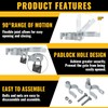 VIVIDA 1-3/8" x 2-3/8" Chain Link Gate Hinge Latch Kit,