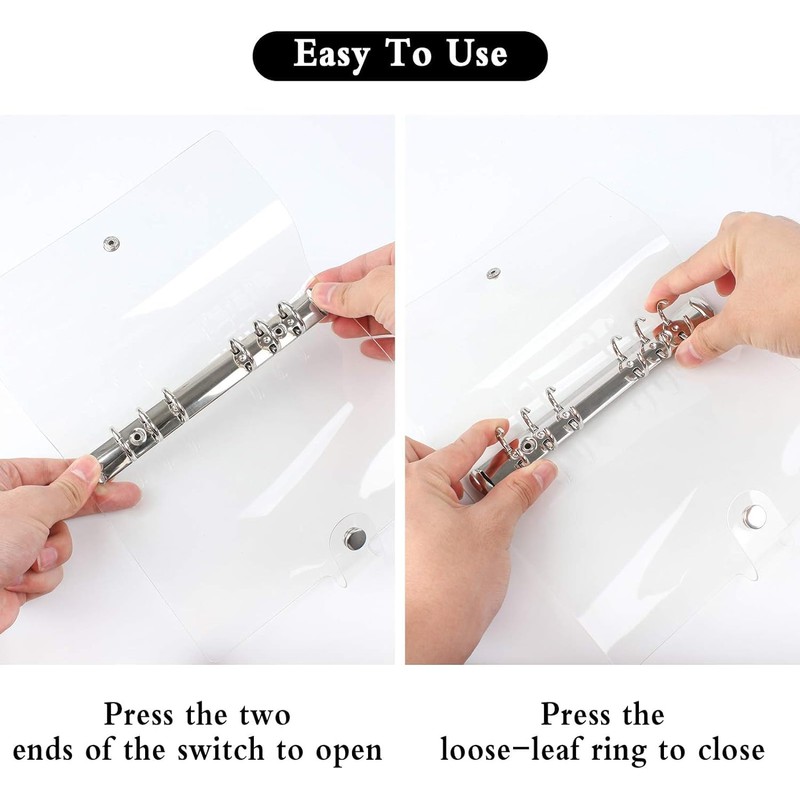 2 Pack A5 6 Ring Soft Cover Binder with Snap