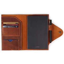 Londo Genuine Leather Portfolio with Notepad and Snap Closure