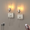 ThyFenno Battery Operated Wall Sconce with Remote Control Set of