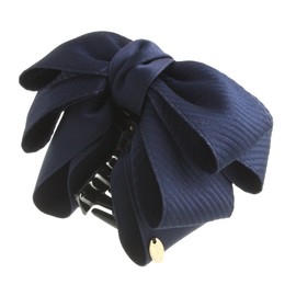 VINGTAINE H-1004-NY, Volume, Satin Ribbon, Hair Claw Elegant, Daily Office, Hair Clip, Hair Accessory