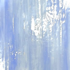 BiNARi Glass Studio® Wissmach COE 96-23 White Superior Blue Prisma Fusible Glass Sheet - 8”x12”