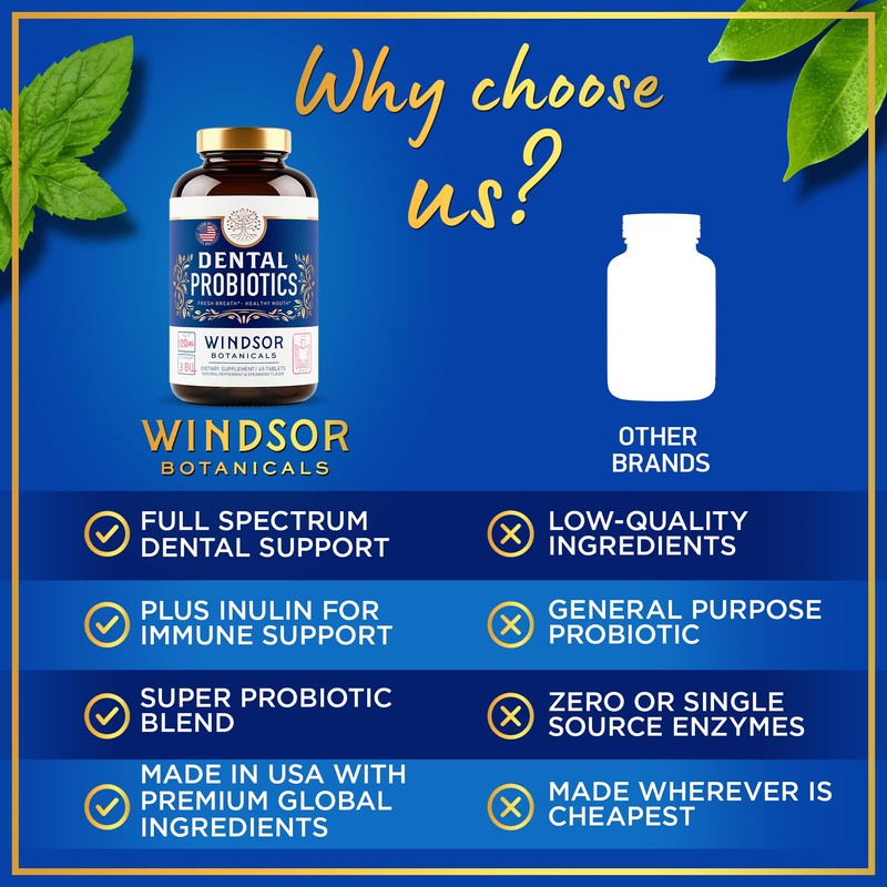 Oral Probiotics for Teeth and Gums - 3BN CFU Lactobacillus