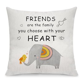 Friendship Gifts Inspirational Throw Pillowcase Friends Cushion Cover Gifts Friends Throw Pillow Covers for Women Girls Reminder Gift Best Friend Birthday Christmas Graduation Gifts (Friend-8)