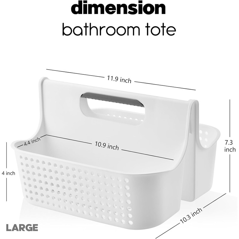 ALINK Plastic Shower Caddy Basket, Portable Divided Cleaning Supply Storage