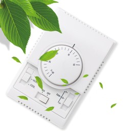 Air Conditioner Mounted Temperature Controller, Mechanical Temperature Controller Mounted Air Conditioner Thermostat 10-30℃ AC220V