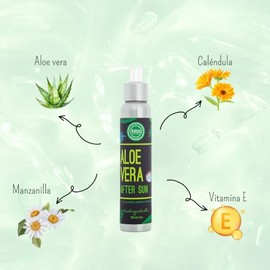 KOKOS | Gel de Aloe Vera con caléndula y vitamina E | Refresca, hidrata y relaja la piel después del sol |Aloe vera gel |Gel hidratante | After sun natural, biodegradable y libre de químicos | 120 ml