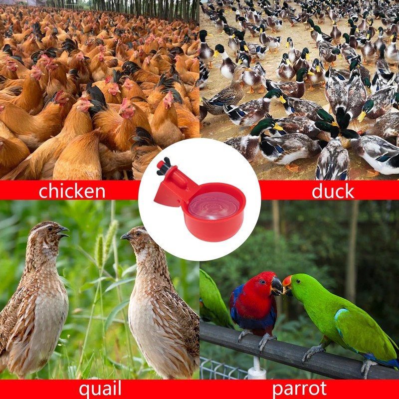Pack of 16 Automatic Chicken Drinkers with Drill,Chicken Water Dispenser,Water