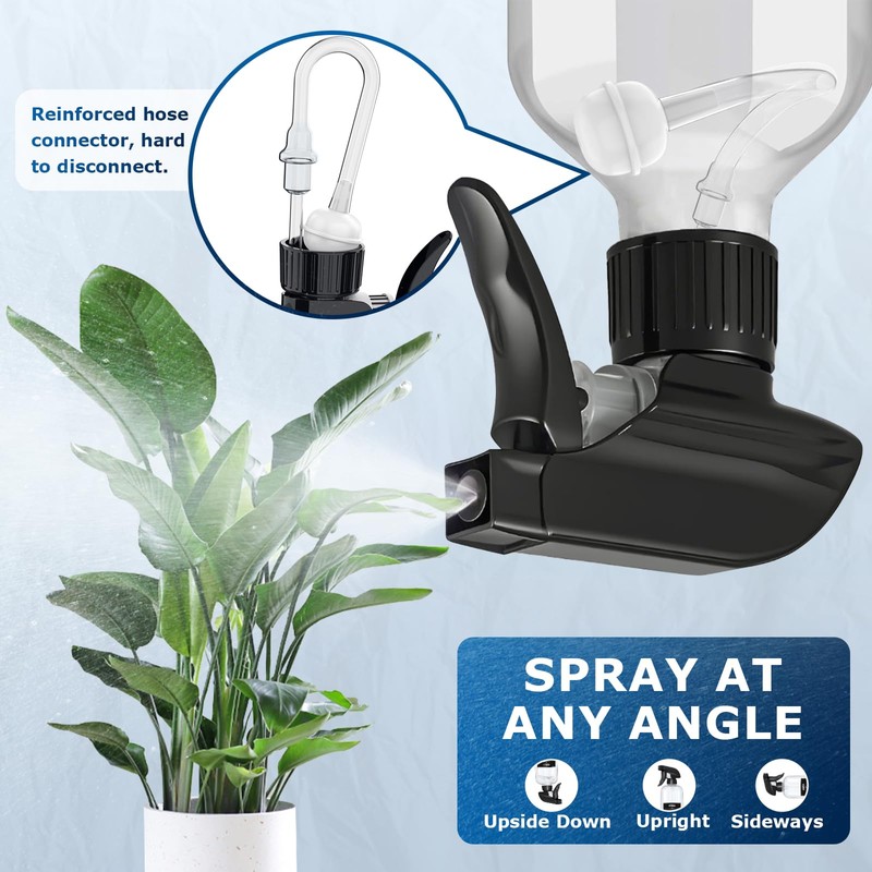 Veco 10oz Spray Bottle with Adjustable Nozzle, 360° Water Spray