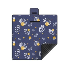 Wolfstorm Blue Camping Picnic Blankets For Park Grass / Beach Waterproof Digital Printing