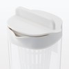 Muji MDC48A2A Horizontal Water Bottle with Strainer, White, Approx. 3.3