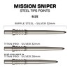 Mission Sniper Points Titanium Pro Silver 32 mm