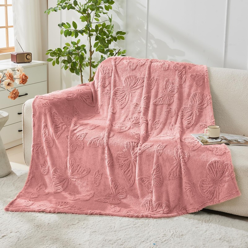 GIOKARNNA Throw Blankets with Butterfly,Soft Warm Blankets for Lover Mom