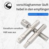 3 Stück SDS Plus Stecknuss Adapter Set,1/4",3/8",1/2" Vierkant Bohrer Schnellwechsel