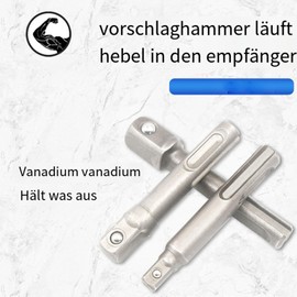 3 Stück SDS Plus Stecknuss Adapter Set,1/4",3/8",1/2" Vierkant Bohrer Schnellwechsel Verlängerungs-Steckverbinder, SDS Adapter Schaft Adapterzubehör für Impact Drill Hammer Drill