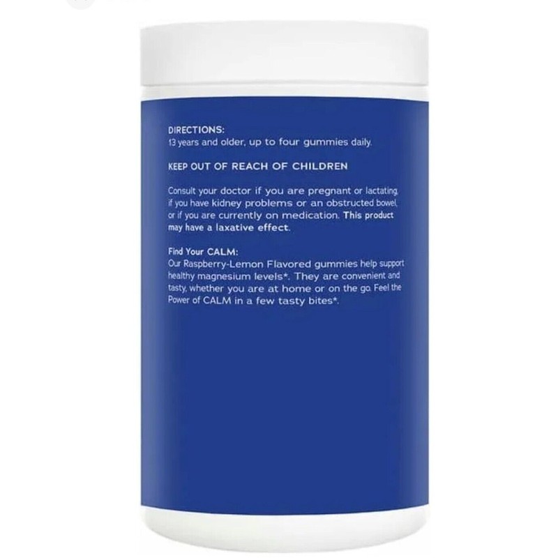 Natural Vitality Calm Magnesium Citrate, 240 Gummies, rasperry-lemon