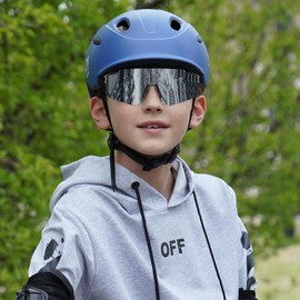 DUCO Polarized Kids Sunglasses Youth Sports Cycling Shades Lightweight Frame UV400 Child Boys Girls Baseball SunGlasses DK310 (Black Frame Yellow Temple Mirror Lens)