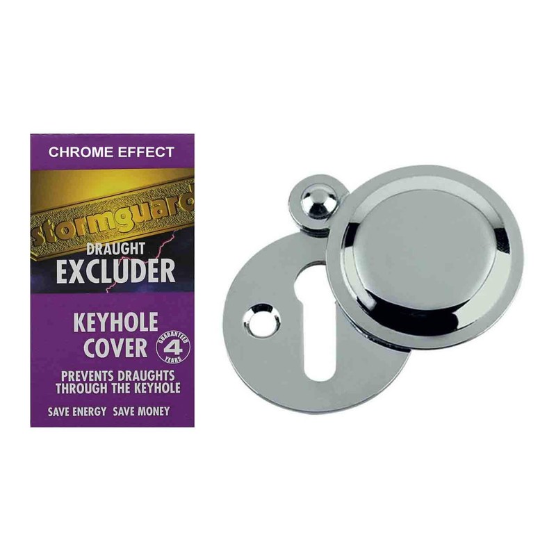 Stormguard Keyhole Cover Escutcheon Covered Plate Draught Excluder Lock Cover