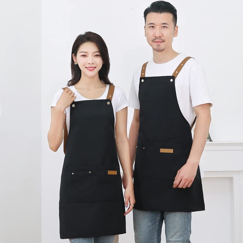 deoway Apron, Adjustable Length, Women's, Apron, Men's, Stylish, H-Shaped, Cafe