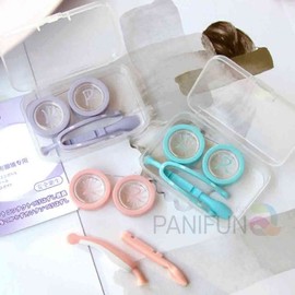 Funny Lens Clamp Suction Rod Case Lens Removal Tool Hard Lens Case Eye Lens Case 2-Lens Suction Stick-Pink