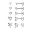 MDFUN 18K White Gold Plated Heart Shape Cut Cubic Zirconia