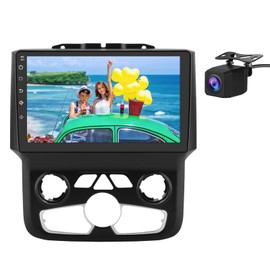 Car Radio Stereo for Dodge Ram 2013-2019 1500 2500 3500 Built in Carplay/Android Auto 9 inch Head Unit 2G RAM 32G ROM with DSP BT GPS FM WiFi Backup Camera Automatic AC