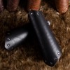 HOEACXY Medieval Leather Bracers Pure Black Viking Leather Bracers Leather