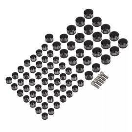 Unbranded Black Cut Topper Engine Bolt Cap Kit For Harley Road King Street Glide FLHX FLHT